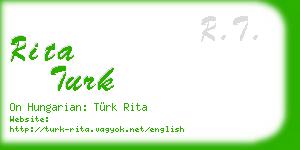 rita turk business card